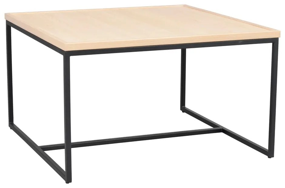 Natúr színű dohányzóasztal tölgyfa asztallappal ø 80 cm Deerfield – Rowico