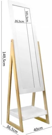 Tükör 149cm White Cogitatio