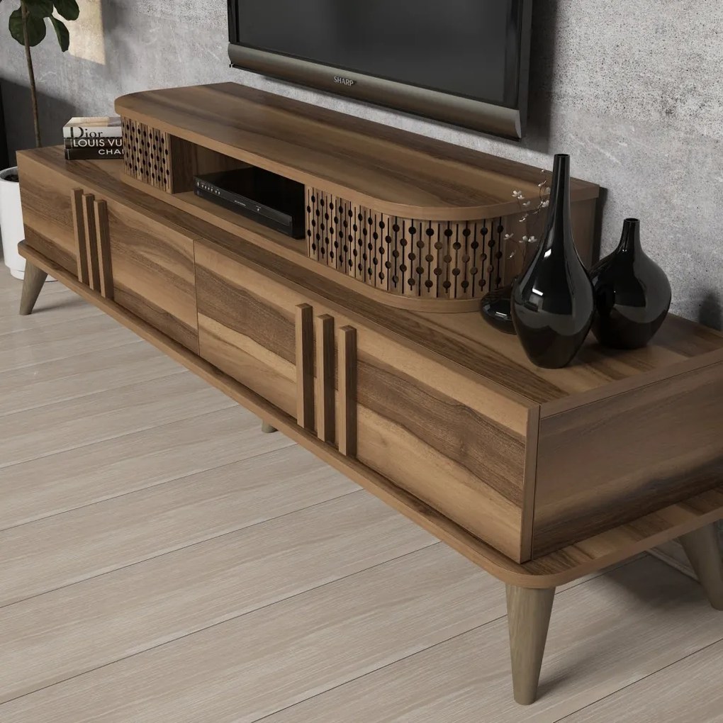 Eylul TV-állvány, dió, 168 cm