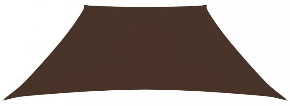 barna trapéz alakú oxford-szövet napvitorla 2/4 x 3 m
