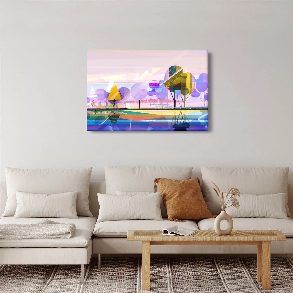Kép - absztrakció, táj (90x60 cm)