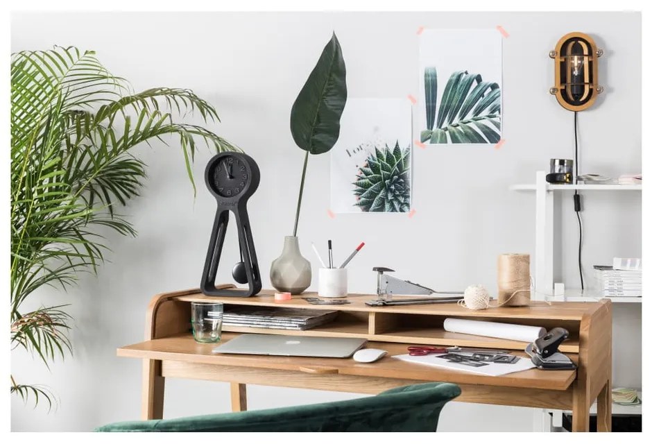 Pendul fekete beton asztali óra - Zuiver