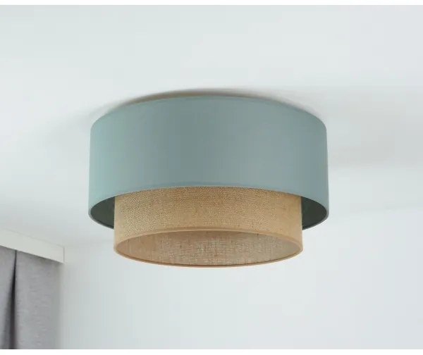 Duolla - Mennyezeti lámpa BOHO 1xE27/15W/230V átm. 45 cm zöld/barna