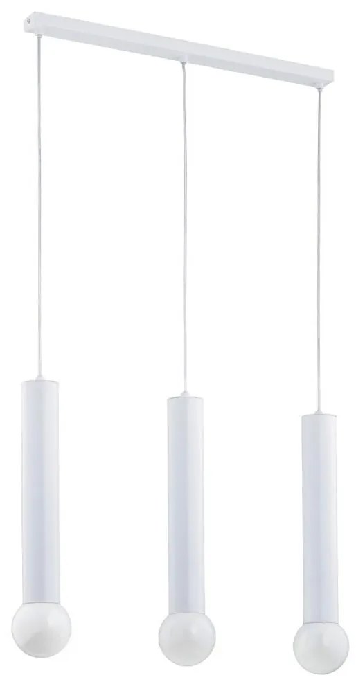 Csillár zsinóron TWISTER 3xE27/60W/230V fehér