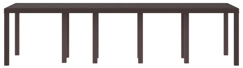 Kerti asztal Barna 300x100x73 cm Polirattan