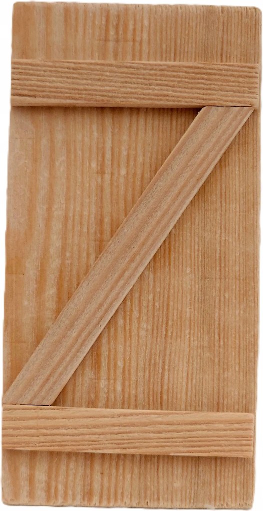 Fa Ajtó (világos) Betlehem dekorációhoz 11cm magas- 5cm széles