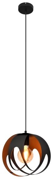 Csillár zsinóron MOONLIGHT 1xE27/15W/230V fekete