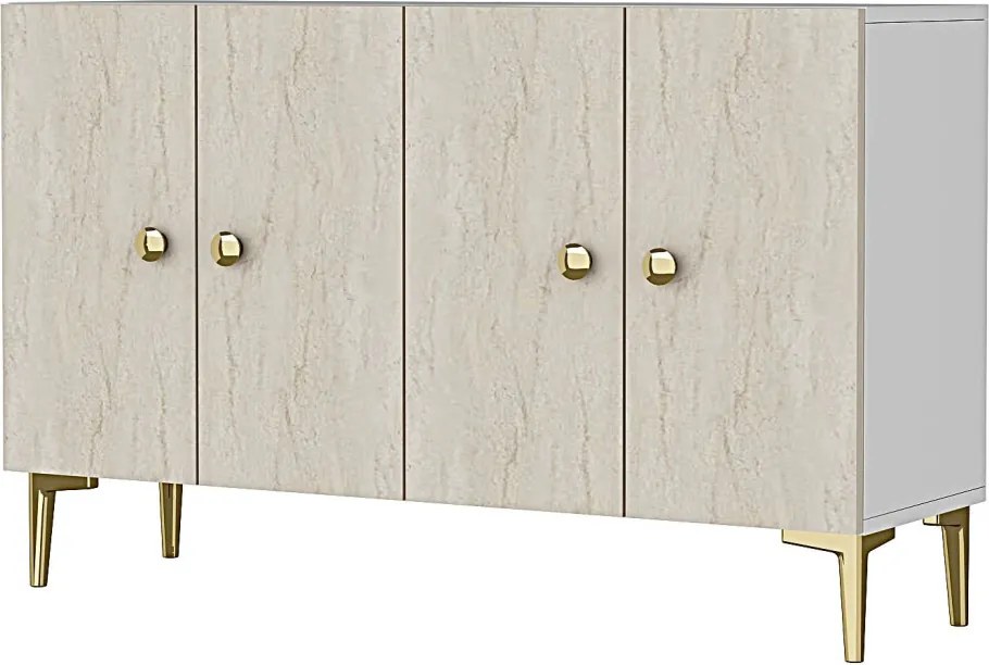 Simple 120 - White, Travertine