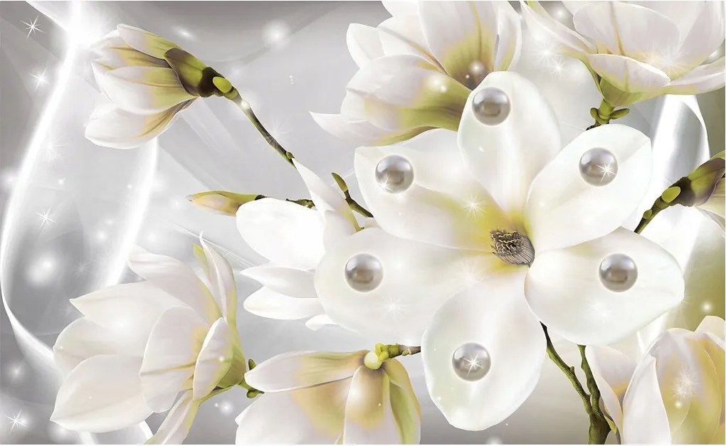 Magnólia gyöngyökkel fotótapéta Vinyl elegancia 254x184 +ragasztó
