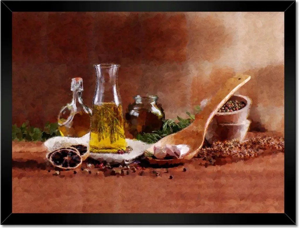 Poszterek keretben 40x30 Fűszerek Olaj