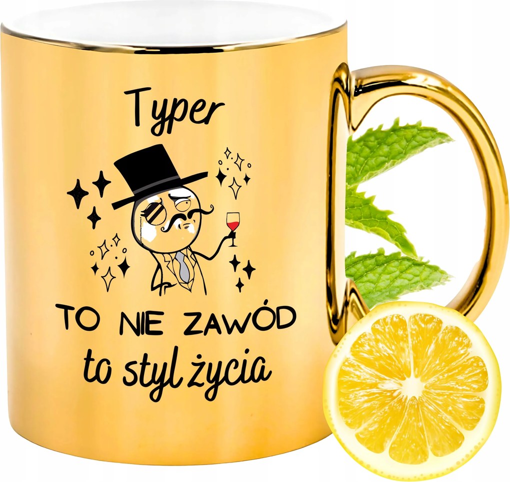 Prémium Arany Fényes Bögre Ajándék Nyomtatott Fénykép