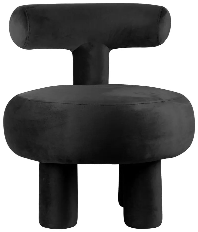 Fekete bársony fotel Abrazo – Leitmotiv