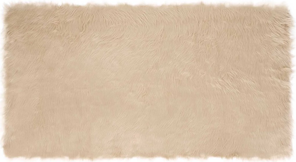 vidaXL Műgyapjú Szőnyeg Tafalla Bézs 60 x 110 cm Poliészter
