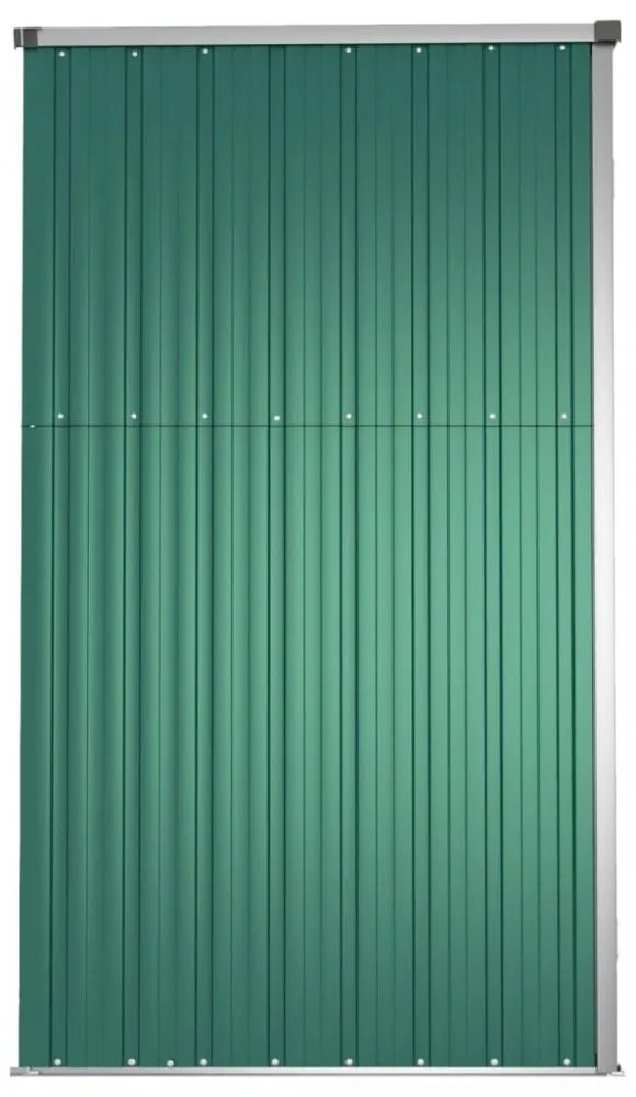 zöld horganyzott acél kerti szerszámtároló 225 x 89 x 161 cm