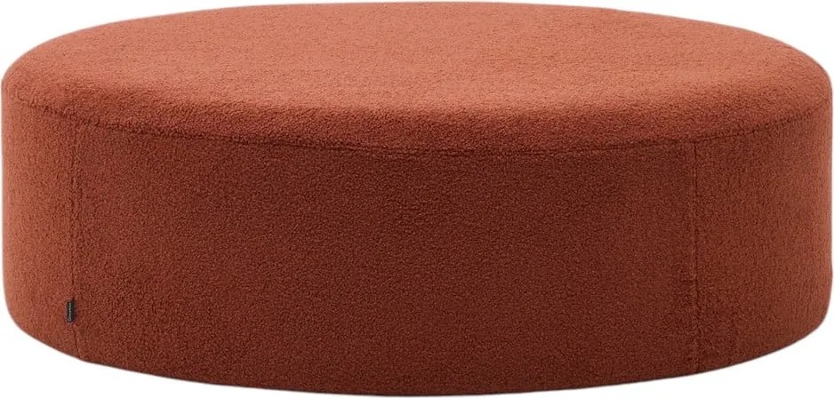 Terrakotta színű buklé puff Kaeli – Kave Home