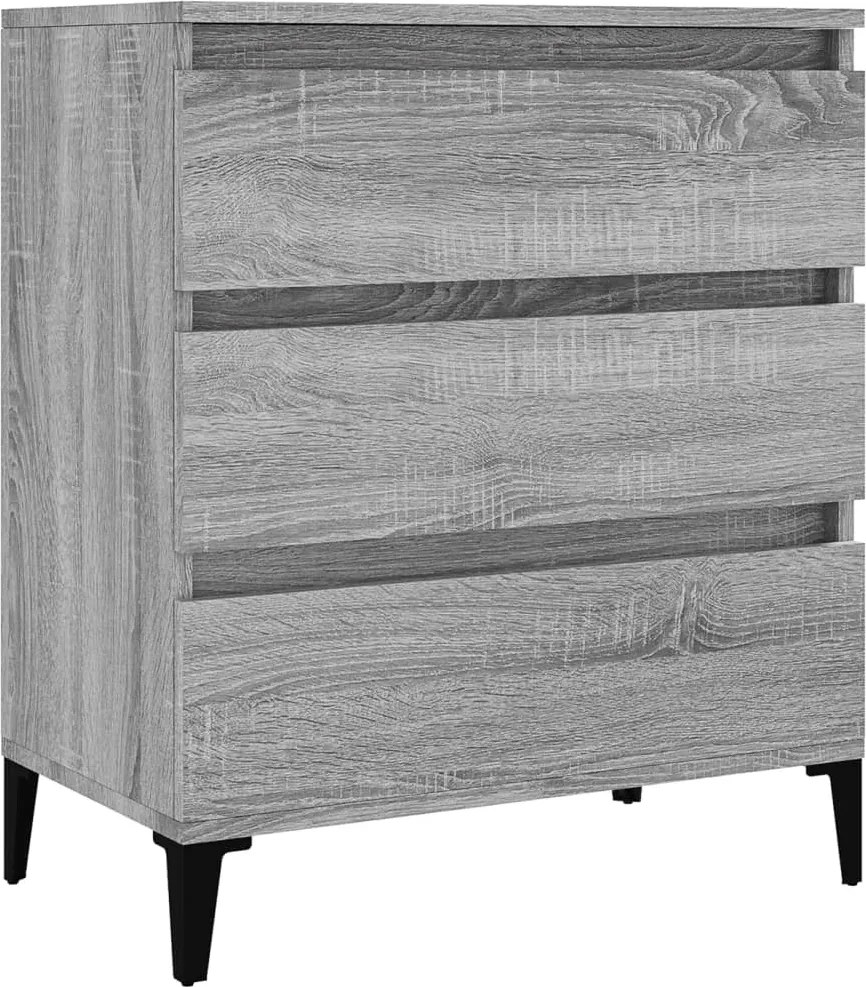 vidaXL szürke sonoma színű szerelt fa tálalószekrény 60 x 35 x 70 cm