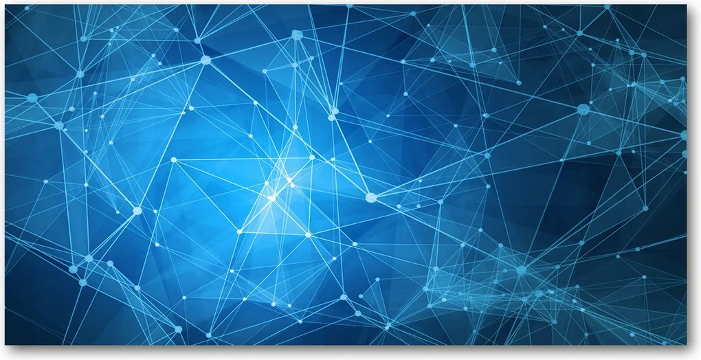 Fotó üvegkép Kék vonalak 140x70