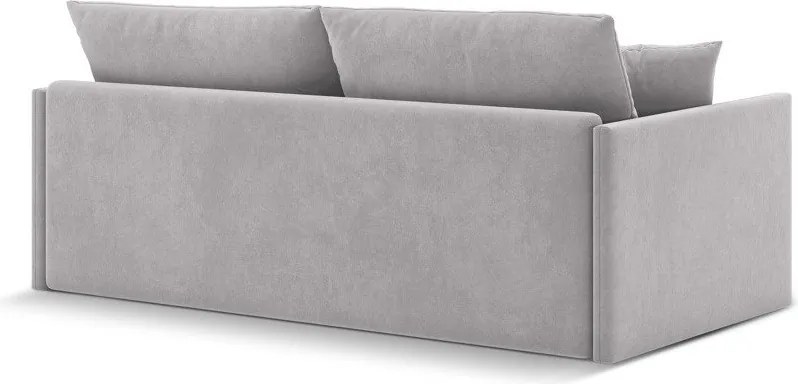 Világosszürke bársony kinyitható kanapé 209 cm Shannon – Cosmopolitan Design