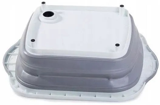 Összecsukható szilikon edény és vágódeszka - 2 in 1 - szürke