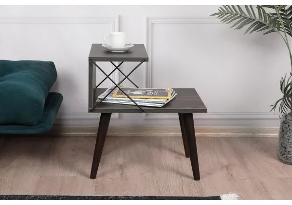 Éjjeliszekrény CROSS 55x50 cm barna