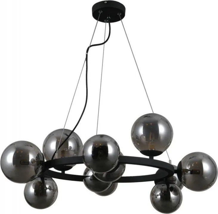 Italux glamour modern függeszték montora fekete füstös itxpnd-30223-11