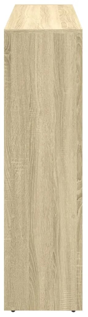3 szintes sonoma tölgy elválasztó könyvespolc 137,5x29x103,5 cm