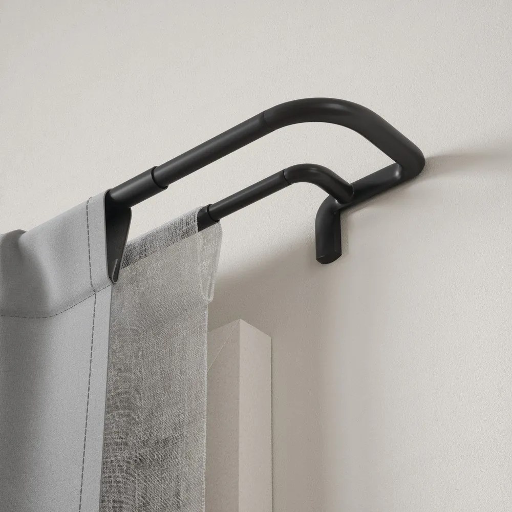 Acél bővíthető dupla függönykarnis 76 - 213 cm Twilight – Umbra