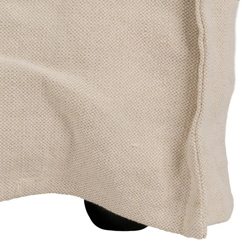 Krémszínű len kanapé 200 cm – Ixia