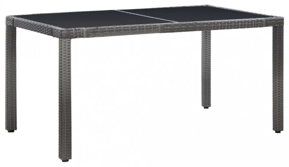 7 részes szürke kültéri polyrattan étkezőgarnitúra