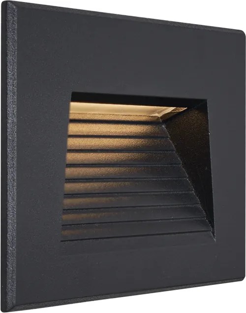 6 darabos modern süllyesztett fali lámpa szett fekete 11,5 cm LED-del IP65 - Trem