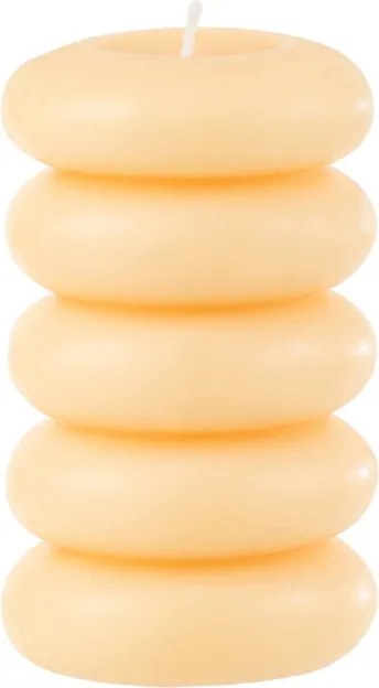 Oszlop gyertya MACARON 11,5 cm világossárga