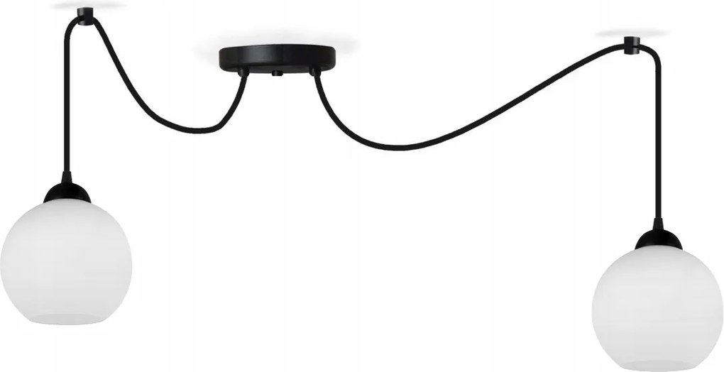 Pók Függőlámpa 2 Mennyezeti Csillár Fehér Lámpabúra Állítható Led