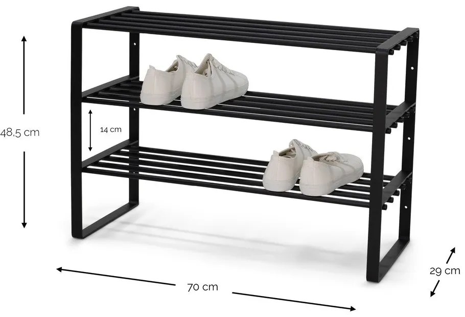 Fehér fém cipőtartó 70x49x29 cm Rex – Spinder Design