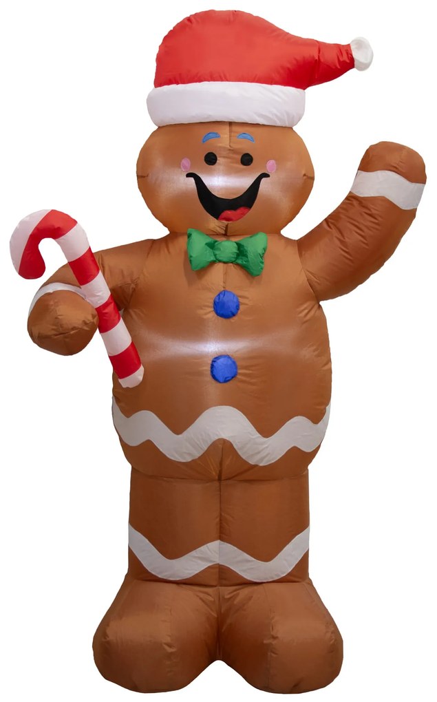 LED-es felfújható mézeskalács 155 cm