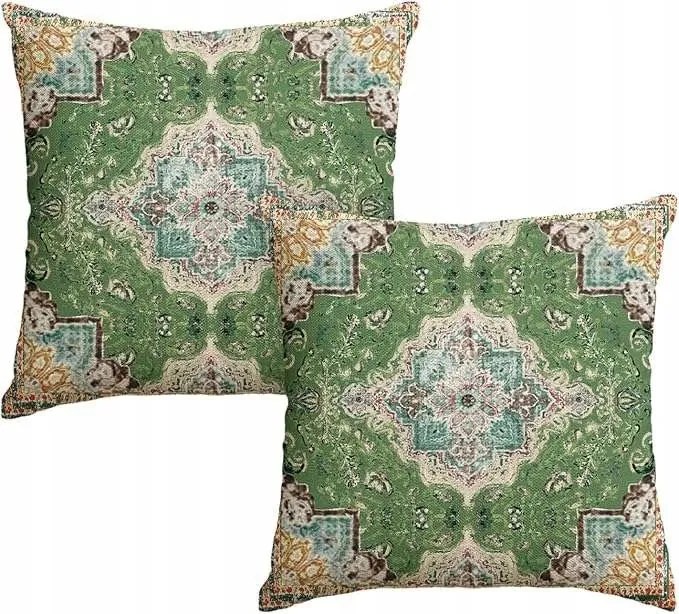 Dekoratív párnahuzat 50x50cm Világoszöld szín boho stílusban