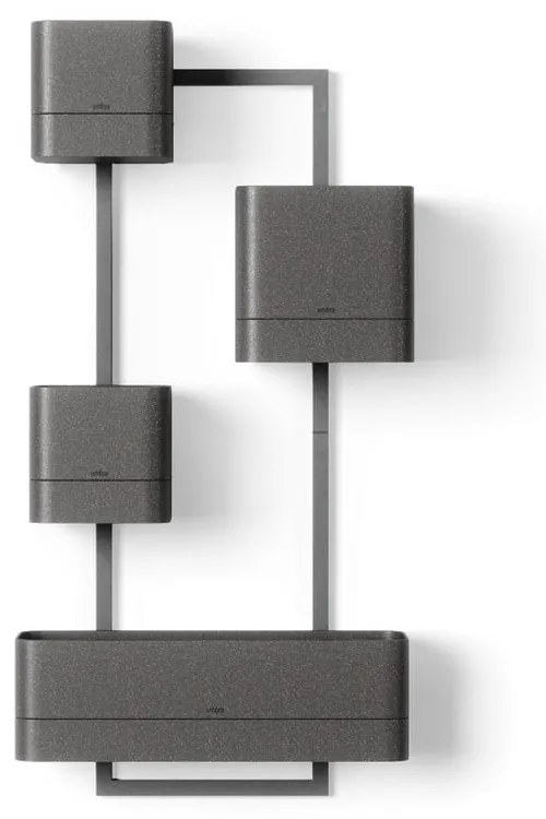 Műanyag virágcserép készlet fűszernövényekhez, 4 db-os -függő Cubiko – Umbra