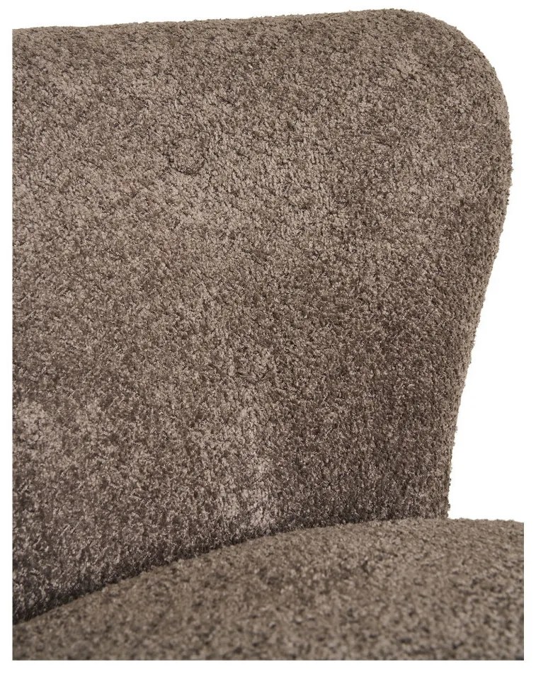 Covelo fotel, bouclé, barna-fekete