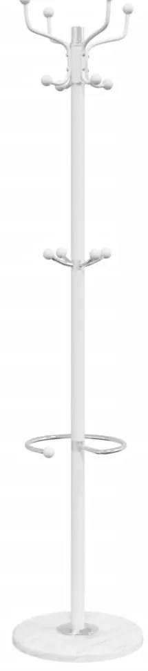 fehér porszórt vas fogas esernyőtartóval 180 cm