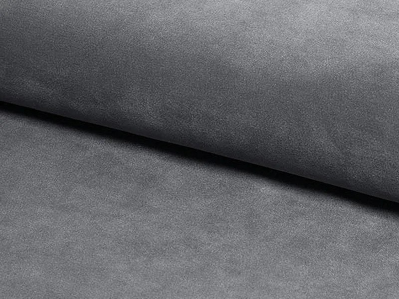 Montreal Velvet ágyneműtartós franciaágy szürke 140x200cm