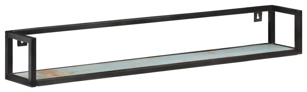 2 db tömör újrahasznosított fa fali polc 120 cm