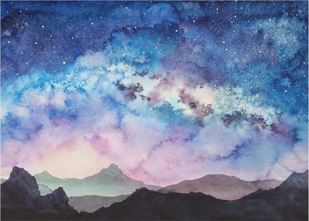 Kép - Milky Way, akvarell (üvegen) (70x50 cm)