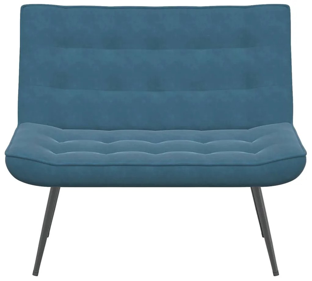 vidaXL kék bársonypad 110 x 74 x 84 cm