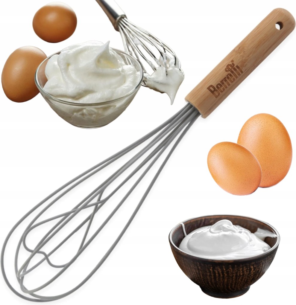 Szilikon Habverő Bambusz Konyhai Nyéllel Berretti Robusztus