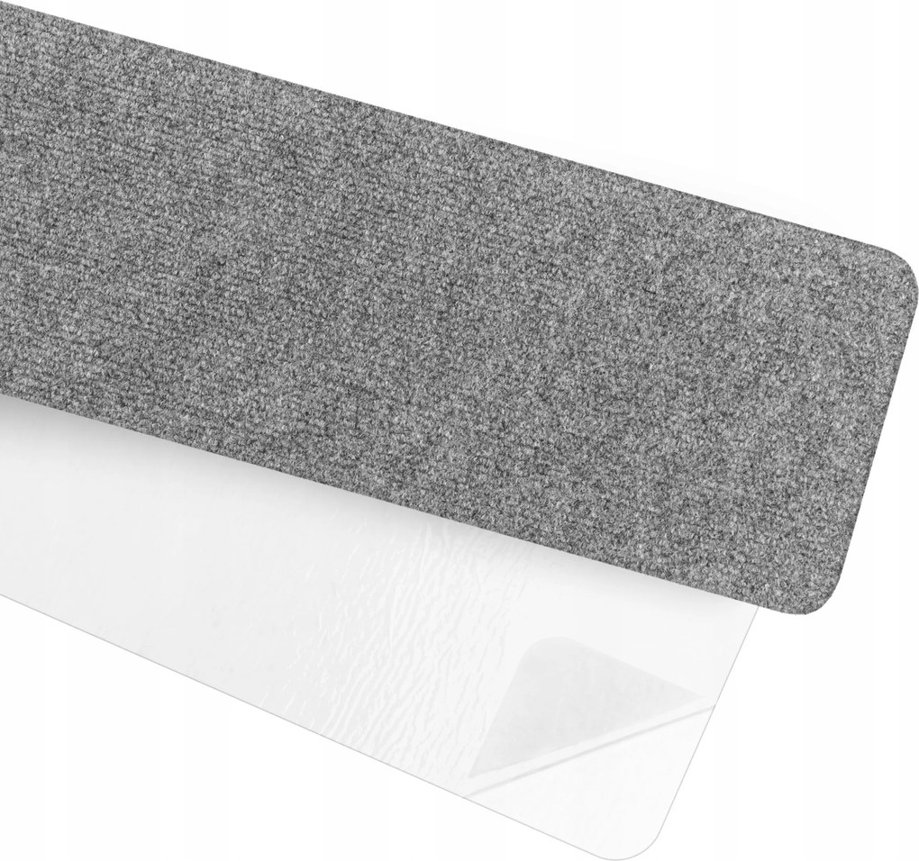 Lépcsőszőnyeg, csúszásgátló, lépcsővédő, 76x20 cm, szürke 1db