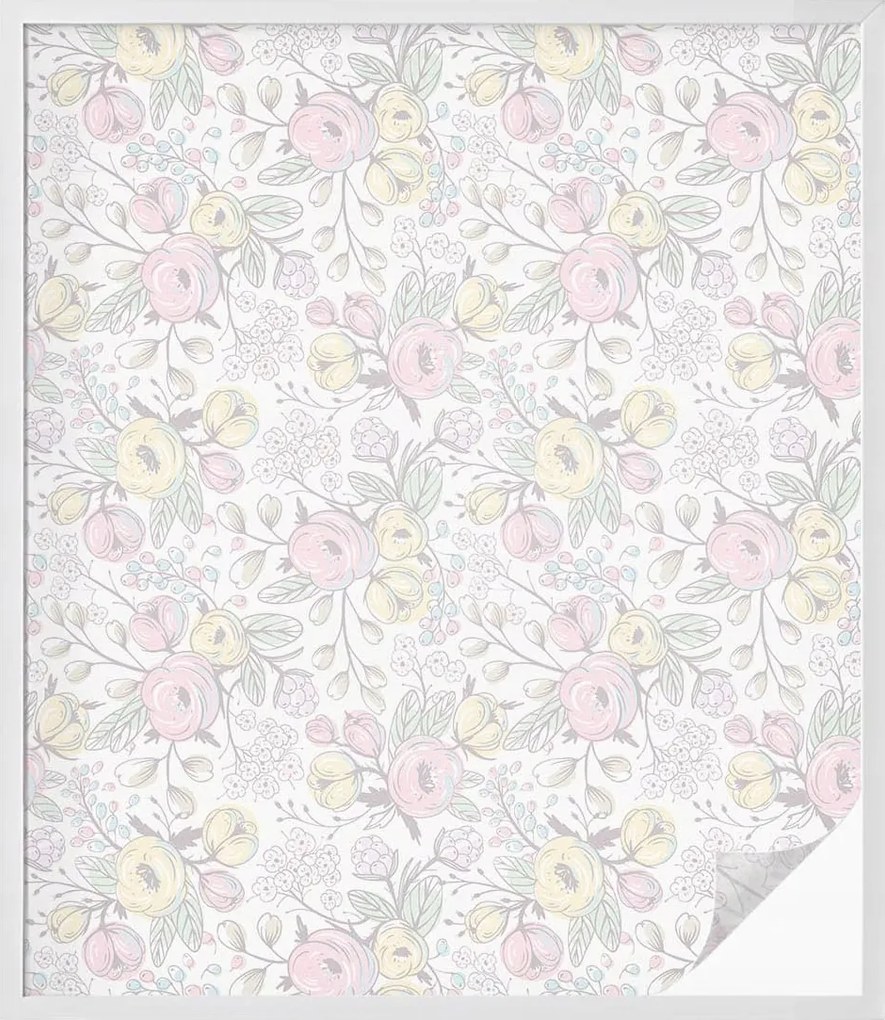 Öntapadós Ablakfólia Adatvédelem Virágmintás 100x116 cm