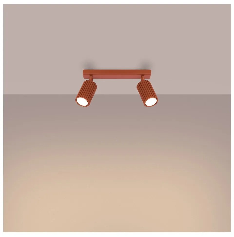 Téglavörös spotlámpa 6,5x30 cm Gleam – Sollux