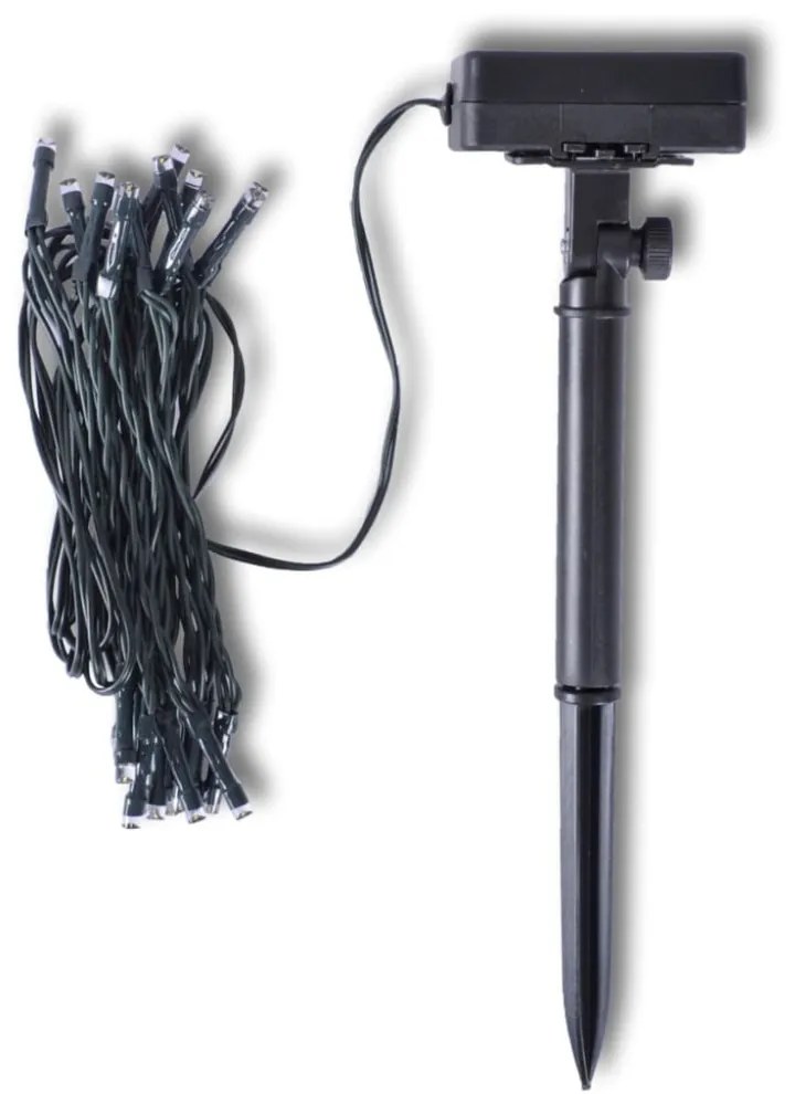 2 db kerti buxus labda műlevelekkel és napelemes fényfüzérrel 27 cm