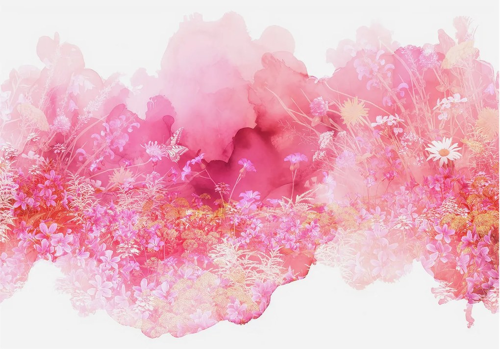 Dekoratív fotótapéta falra Könnyű összeszerelés Virágos minta 312x219 Ragasztó