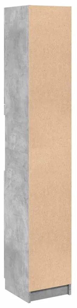 betonszürke szerelt fa fürdőszobaszekrény 32x34x188,5 cm