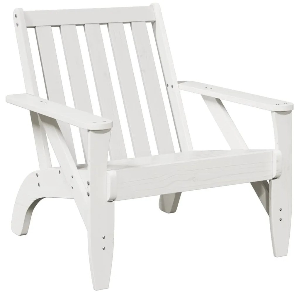 Kerti adirondack szék fehér 75x77x77 cm tömör fa fenyőfa